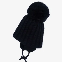 Sätila of Sweden Blue Laura Knitted Giant Pom-Pom Beanie Best