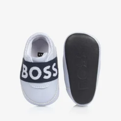 BOSS Blue Leather Baby Pre-Walker Shoes Best