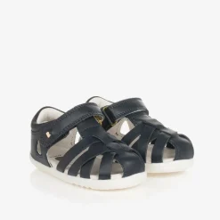 Bobux Step Up Blue Leather First Walker Sandals Clearance