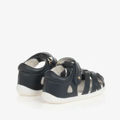 Bobux Step Up Blue Leather First Walker Sandals Clearance