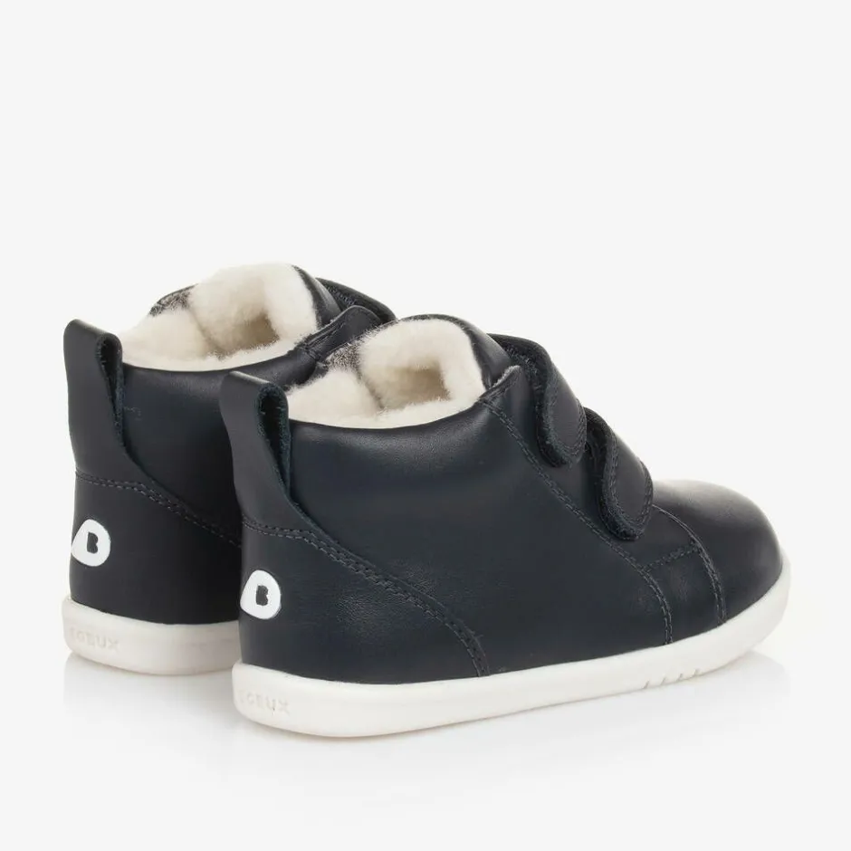 Bobux IWalk Blue Leather High-Top Trainers Outlet