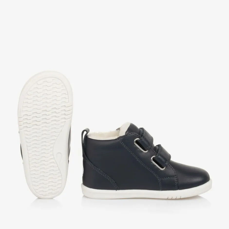 Bobux IWalk Blue Leather High-Top Trainers Outlet