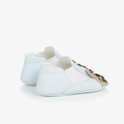 Dolce amp; Gabbana Blue Leather Leopard Pre-Walkers Clearance