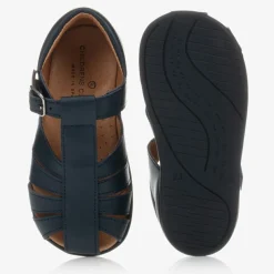 Childrens Classics Blue Leather Sandals Discount