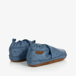 EN FANT Blue Leather Slippers Sale