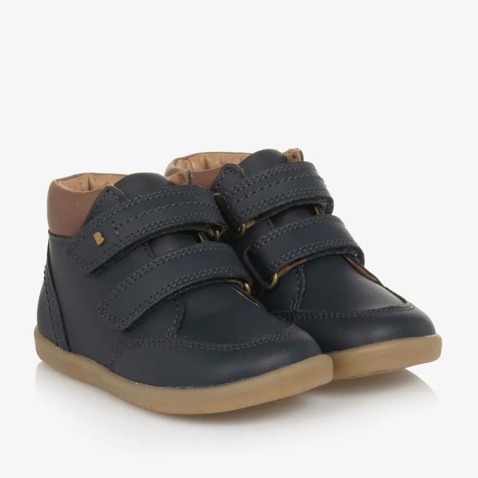 Bobux IWalk Blue Leather Velcro Boots Clearance