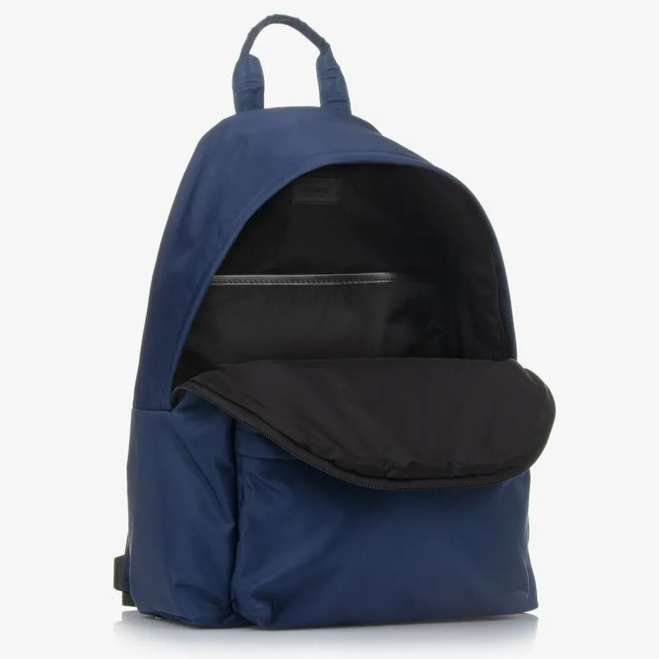 Versace Blue Medusa Logo Backpack (39cm) New