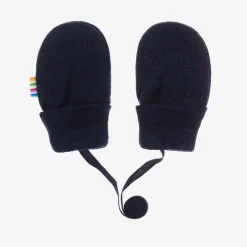 Joha Blue Merino Wool Baby Mittens Outlet