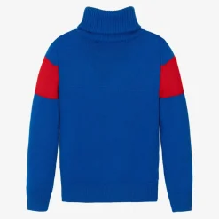 Perfect Moment Blue Merino Wool Roll Neck Sweater