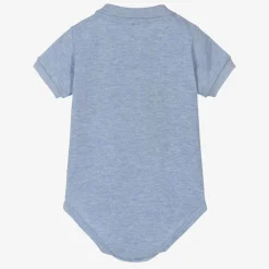Lacoste Blue Organic Cotton Polo Bodysuit Best