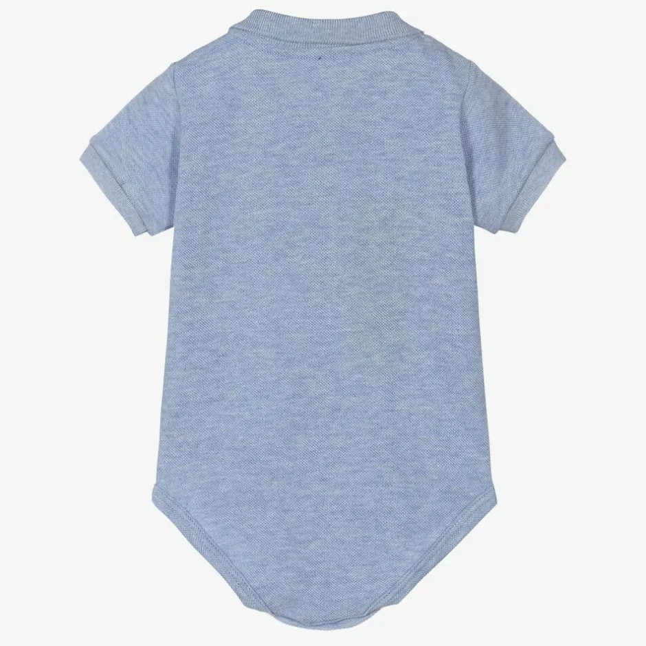Lacoste Blue Organic Cotton Polo Bodysuit Best