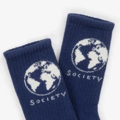Mini Rodini Blue Organic Cotton Society Socks Online