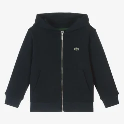 Lacoste Blue Organic Cotton Zip-Up Hoodie Online