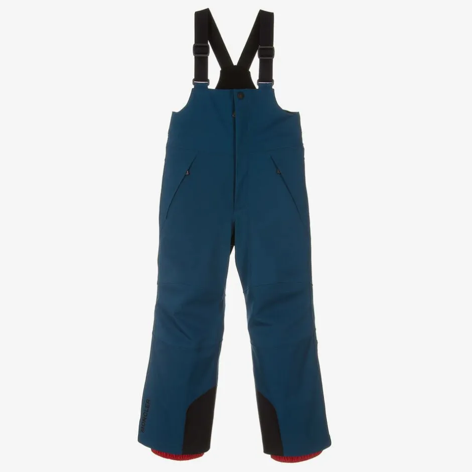Moncler Enfant Blue Padded Ski Salopettes Sale