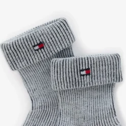 Tommy Hilfiger Blue Ribbed Cotton Baby Socks (2 Pack) Sale