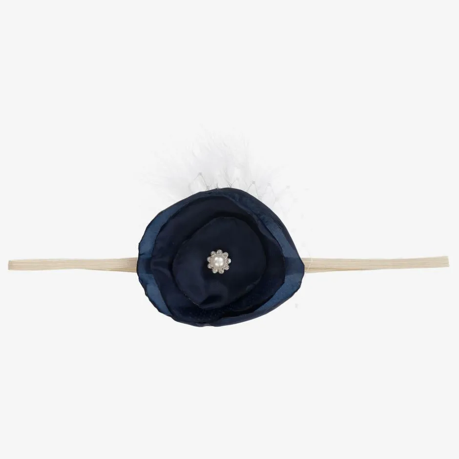 Cute Cute Blue Satin Flower Headband Sale