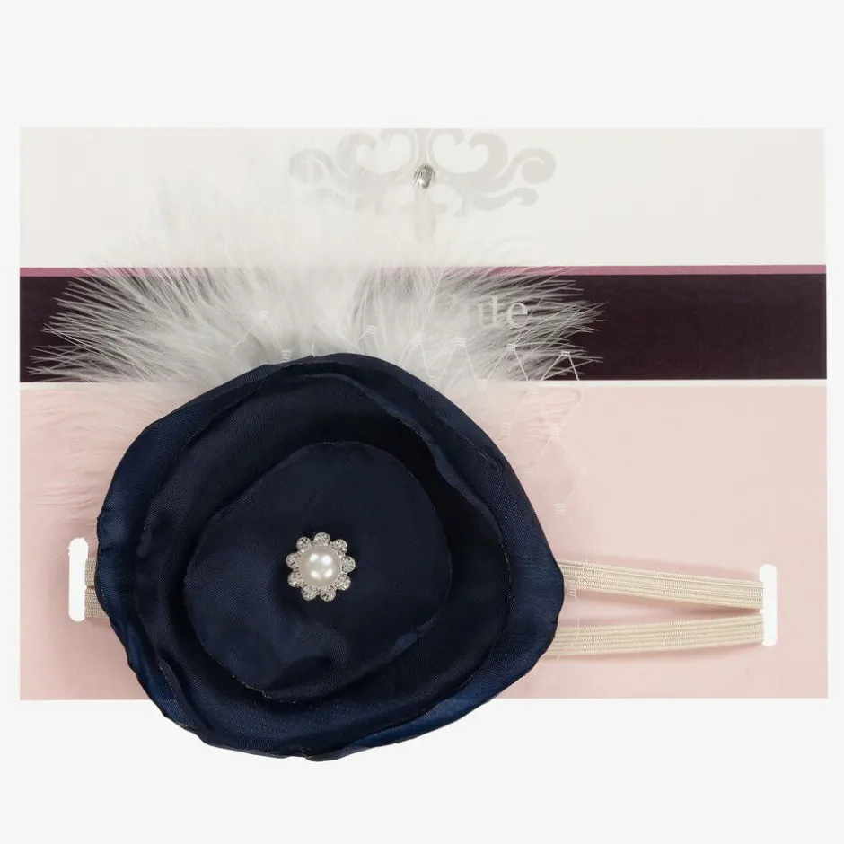 Cute Cute Blue Satin Flower Headband Sale