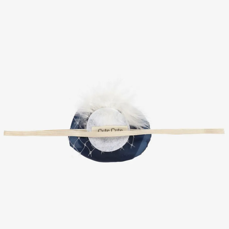 Cute Cute Blue Satin Flower Headband Sale