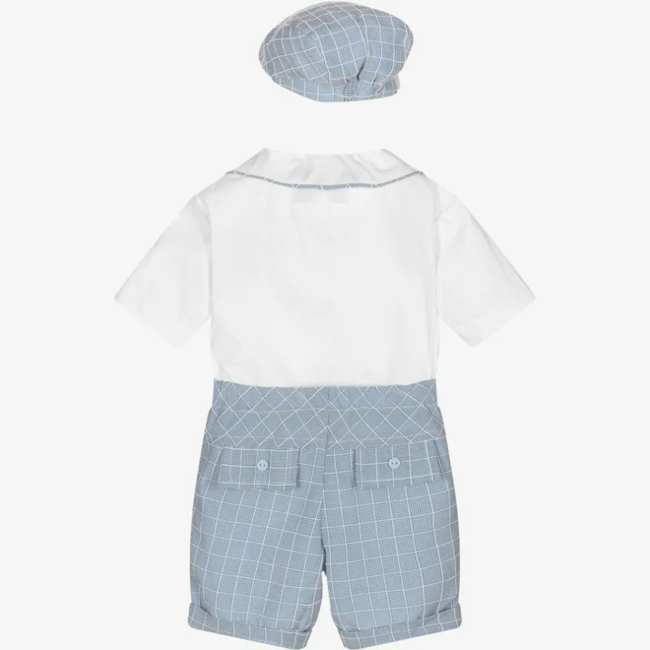 Beau KiD Blue Smocked Baby Shorts Set Clearance