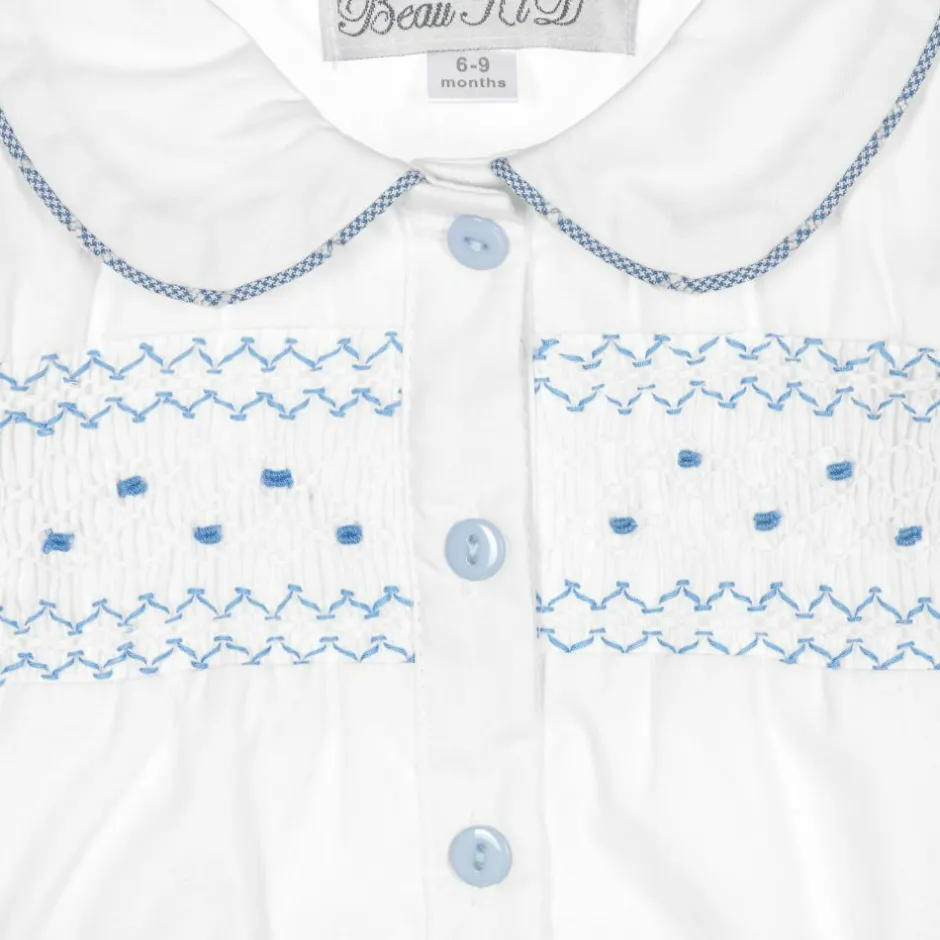 Beau KiD Blue Smocked Baby Shorts Set Clearance