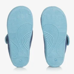 Playshoes Blue Star Velour Slippers New