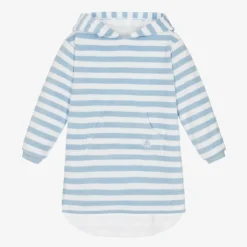 Mitty James Blue Stripe Cotton Towelling Robe Sale