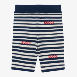 Gucci Blue Stripe Knitted Wool Baby Shorts