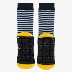 Country Kids Blue Striped Duck Slipper Socks Discount