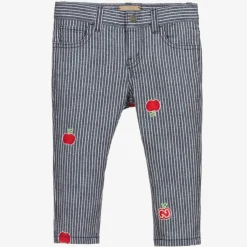 Gucci Blue Striped Logo Jeans Outlet
