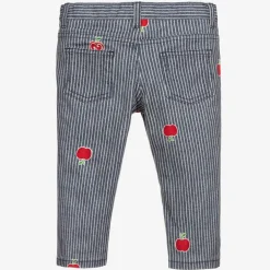 Gucci Blue Striped Logo Jeans Outlet