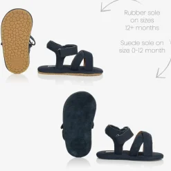 Donsje Blue Suede Baby Sandals Best