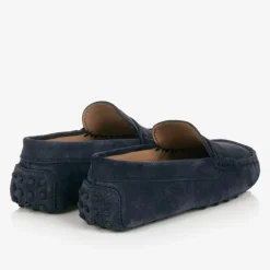 Tods Blue Suede Leather Gommino Moccasins Discount