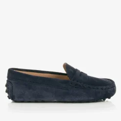 Tods Blue Suede Leather Gommino Moccasins Discount
