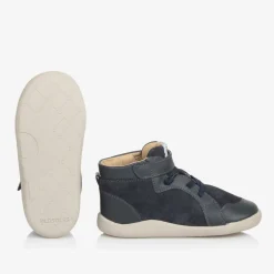 Old Soles Blue Suede Leather High-Top Trainers Clearance