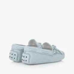Tods Blue Suede Leather Pre-Walker Moccasins Best