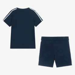 Nike Blue Swoosh Logo Shorts Set Hot