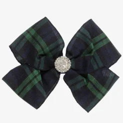 Cute Cute Blue Tartan Bow Hair Clip (7cm) Online