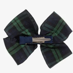 Cute Cute Blue Tartan Bow Hair Clip (7cm) Online