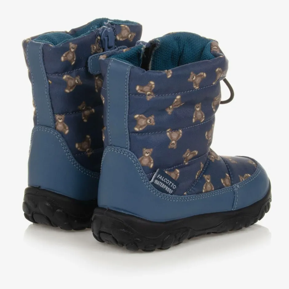 Falcotto by Naturino Blue Teddy Bear Snow Boots Best