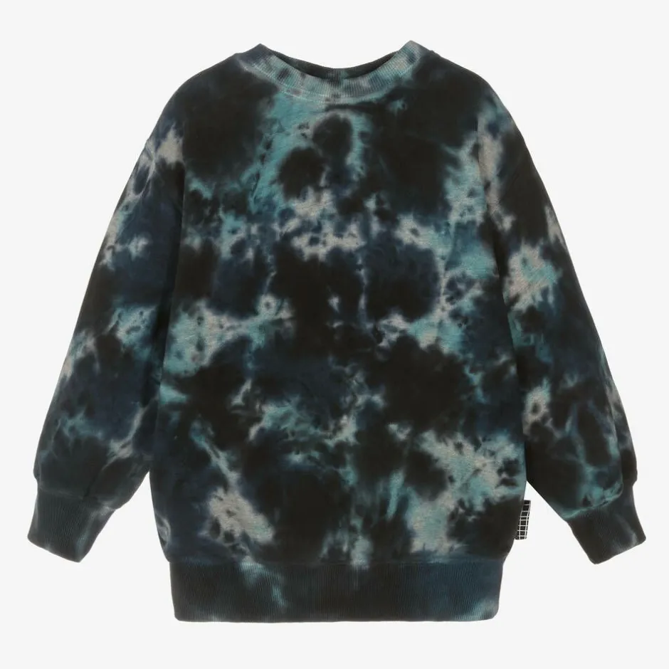 Molo Blue Tie-Dye Organic Cotton Sweatshirt Discount