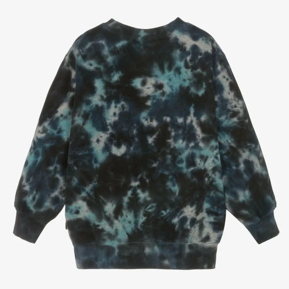 Molo Blue Tie-Dye Organic Cotton Sweatshirt Discount
