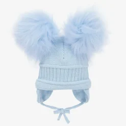 Sätila of Sweden Blue Tindra Double Pom-Pom Hat Hot