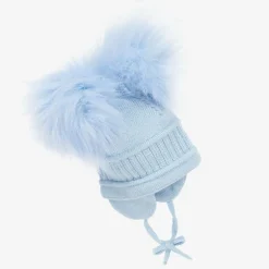 Sätila of Sweden Blue Tindra Double Pom-Pom Hat Hot