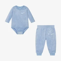 Nike Blue Velour Baby Trouser Set