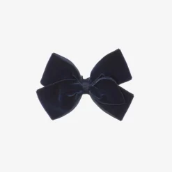 Bowtique London Blue Velvet Bow Hair Clip (11cm) Navy Best