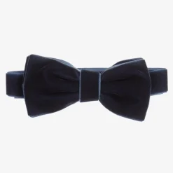 Milledeux Blue Velvet Bow Tie (10cm) Best