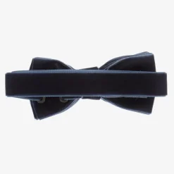 Milledeux Blue Velvet Bow Tie (10cm) Best