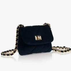 Milledeux Blue Velvet Quilted Bag (13cm) Sale