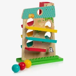 Vilac Blue Wooden House Activity Toy Set (35cm)