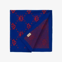 Gucci Blue Wool Knitted Interlocking G Blanket (85cm) Outlet